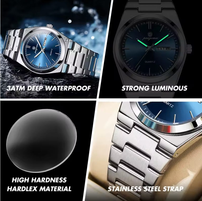 Luxury Quartz Man Wristwatch Sport Men Watches Waterproof